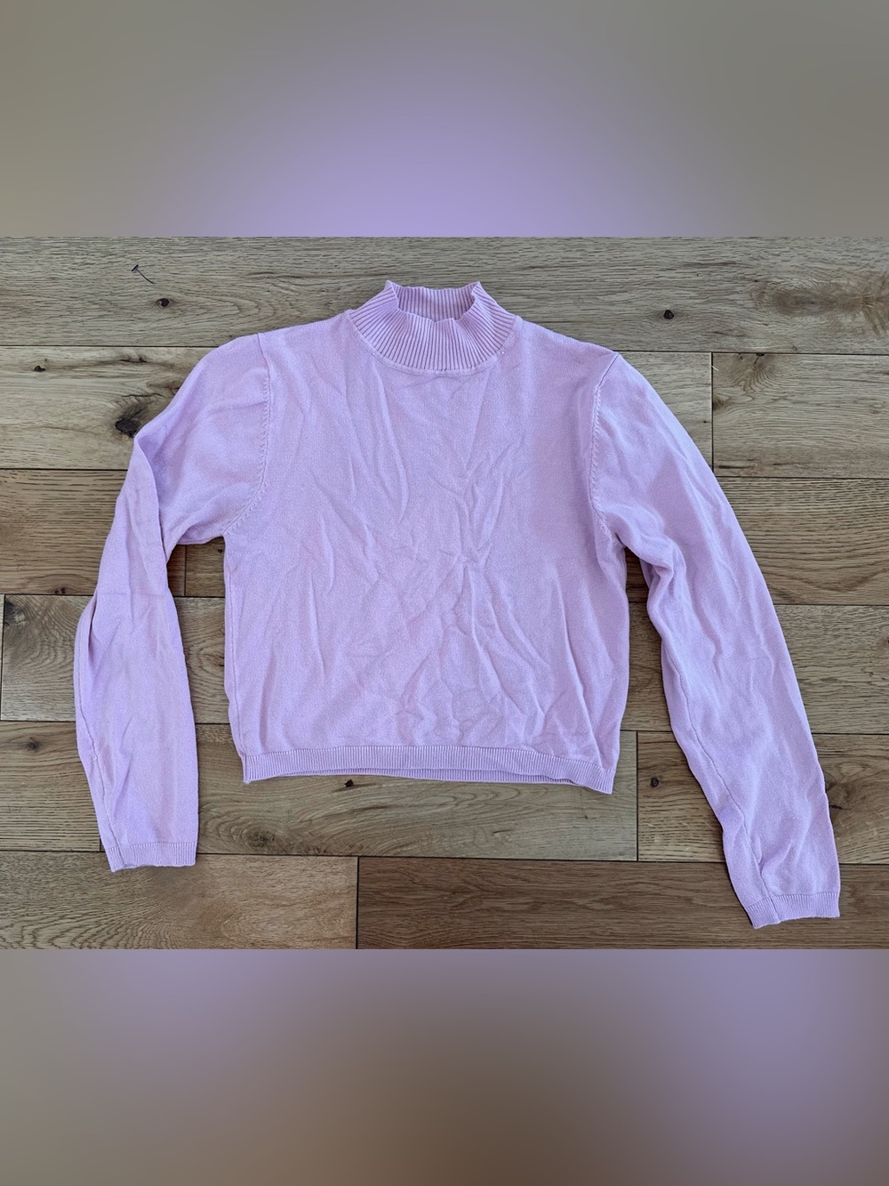 Better Be Light Pink Mock Neck Cropped Sweater